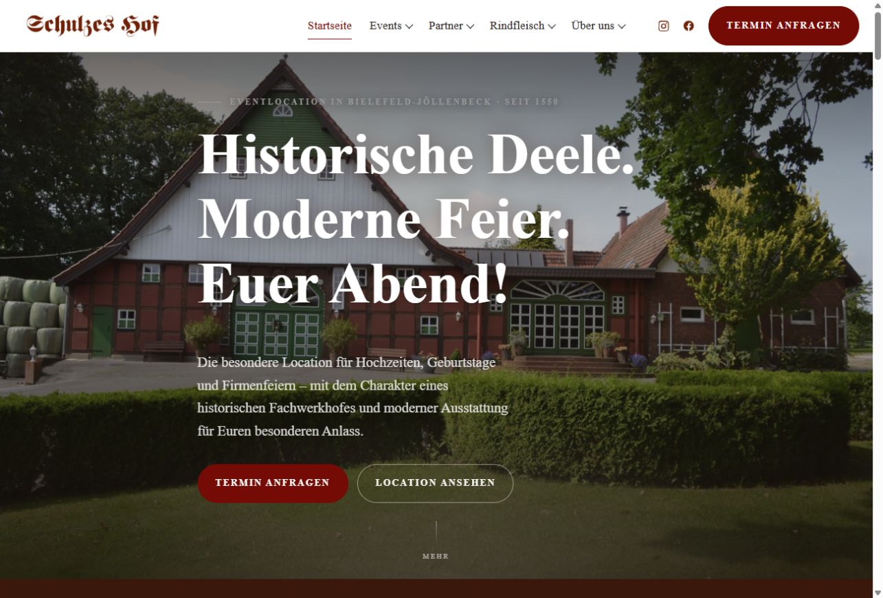 Webauftritt von Schulzes Hof